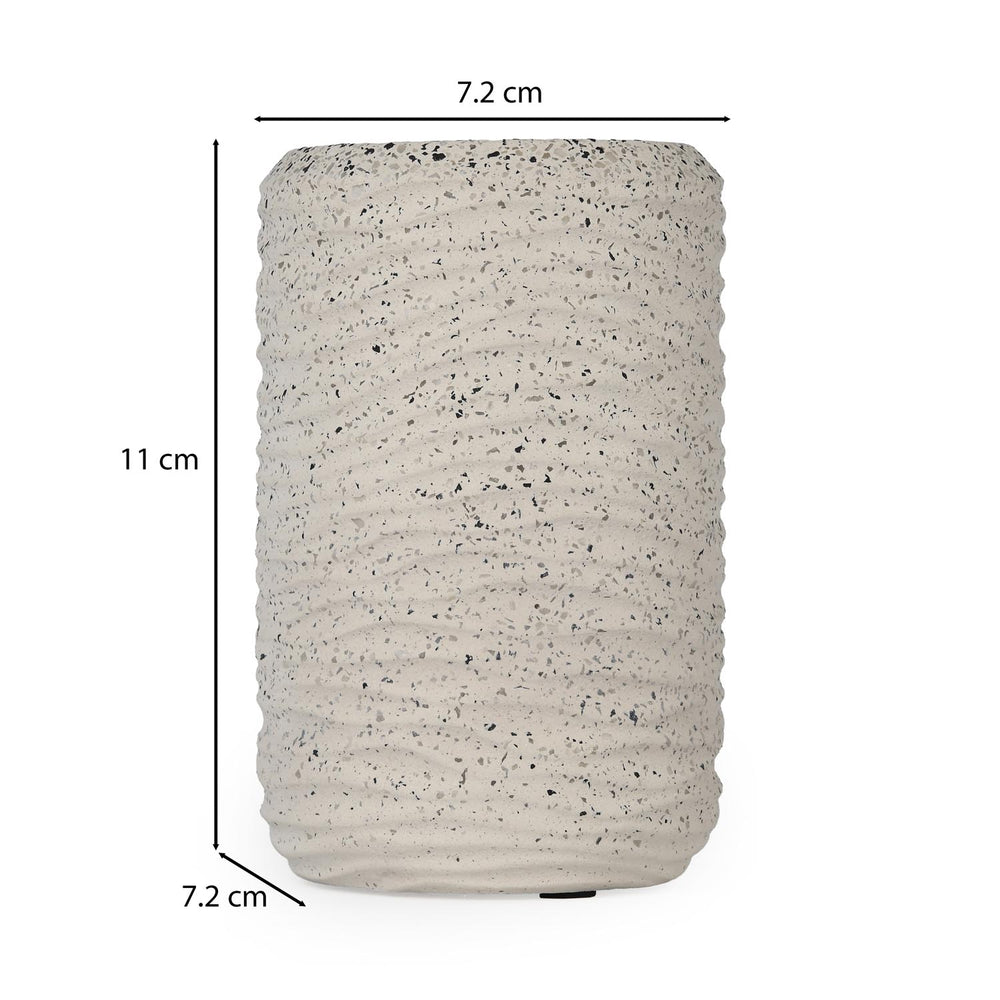 Textured Polyresin Tumbler- Off White