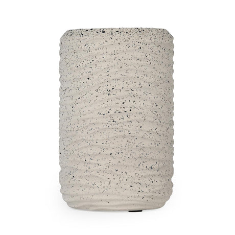 Textured Polyresin Tumbler- Off White