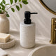 Textured Polyresin Soap Dispenser- Off White