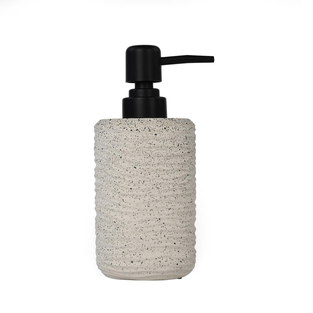 Textured Polyresin Soap Dispenser- Off White