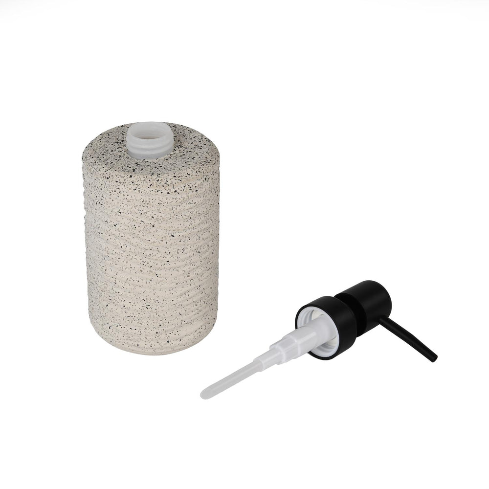 Textured Polyresin Soap Dispenser- Off White