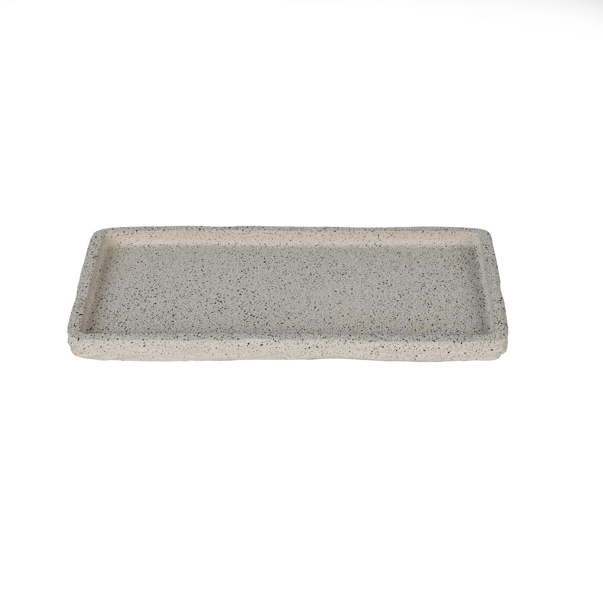Textured Polyresin Tray- Off White
