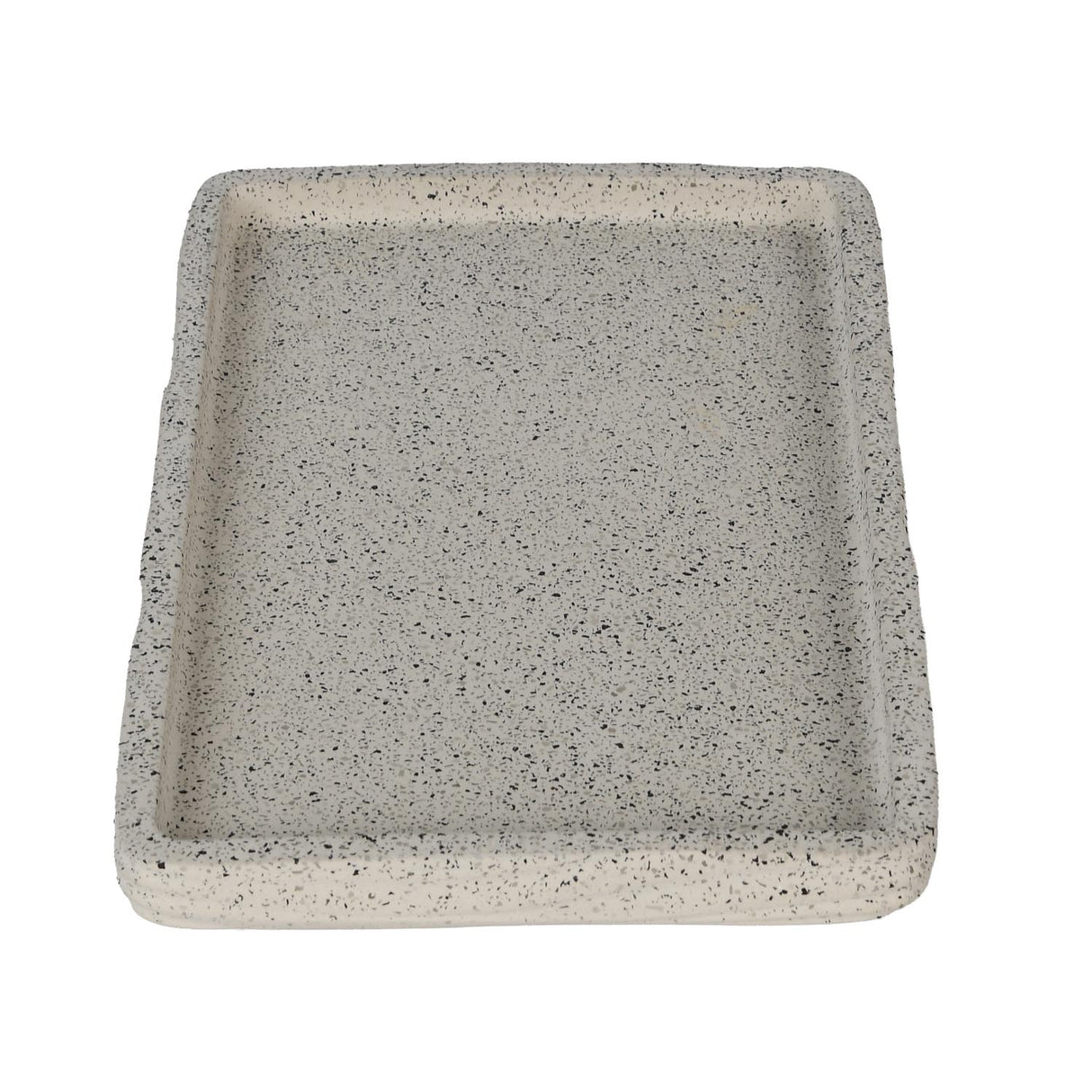 Textured Polyresin Tray- Off White