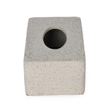 Textured Polyresin Tissue Box- Off White