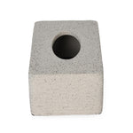 Textured Polyresin Tissue Box- Off White