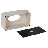 Textured Polyresin Tissue Box- Off White