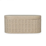 Arch Polyresin Storage Box- Sand