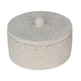 Textured Polyresin Storage Box- Off White