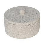Textured Polyresin Storage Box- Off White