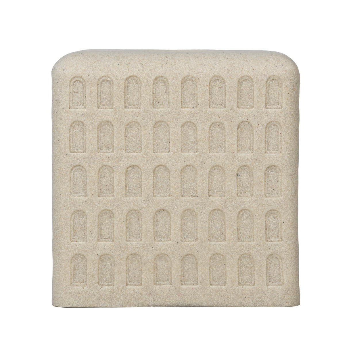 Arch Polyresin Tissue Box- Sand