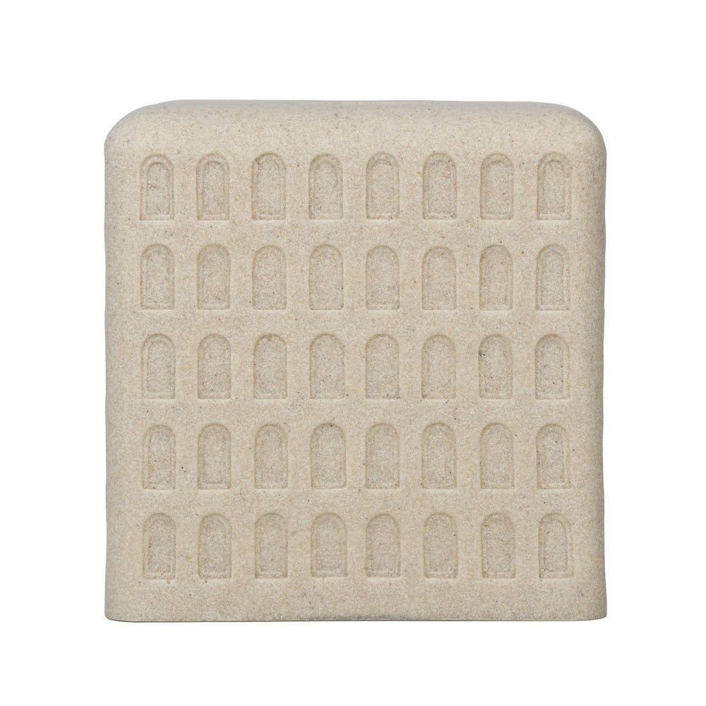 Arch Polyresin Tissue Box- Sand