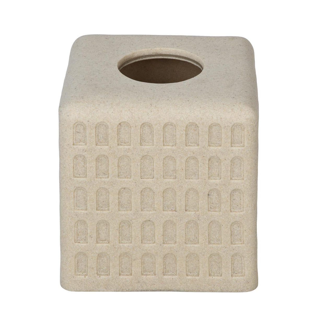 Arch Polyresin Tissue Box- Sand