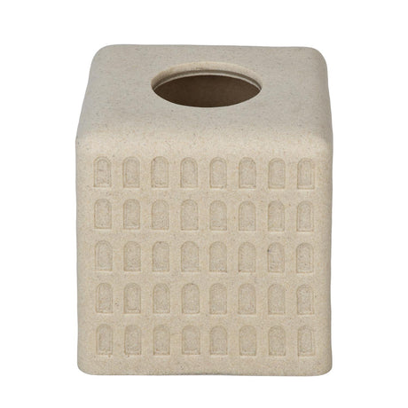 Arch Polyresin Tissue Box- Sand