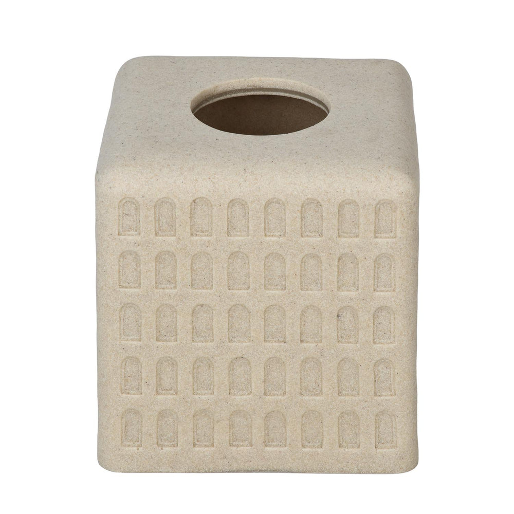 Arch Polyresin Tissue Box- Sand