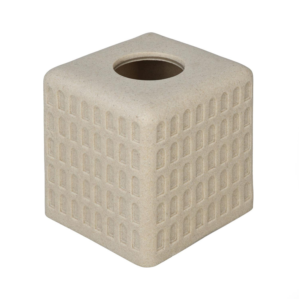 Arch Polyresin Tissue Box- Sand