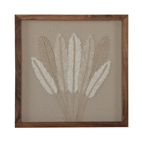 Seven Leaves Wall Art- Beige