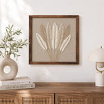 Seven Leaves Wall Art- Beige