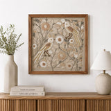 Embroidered Wall Art- Beige