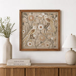 Embroidered Wall Art- Beige