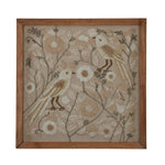 Embroidered Wall Art- Beige