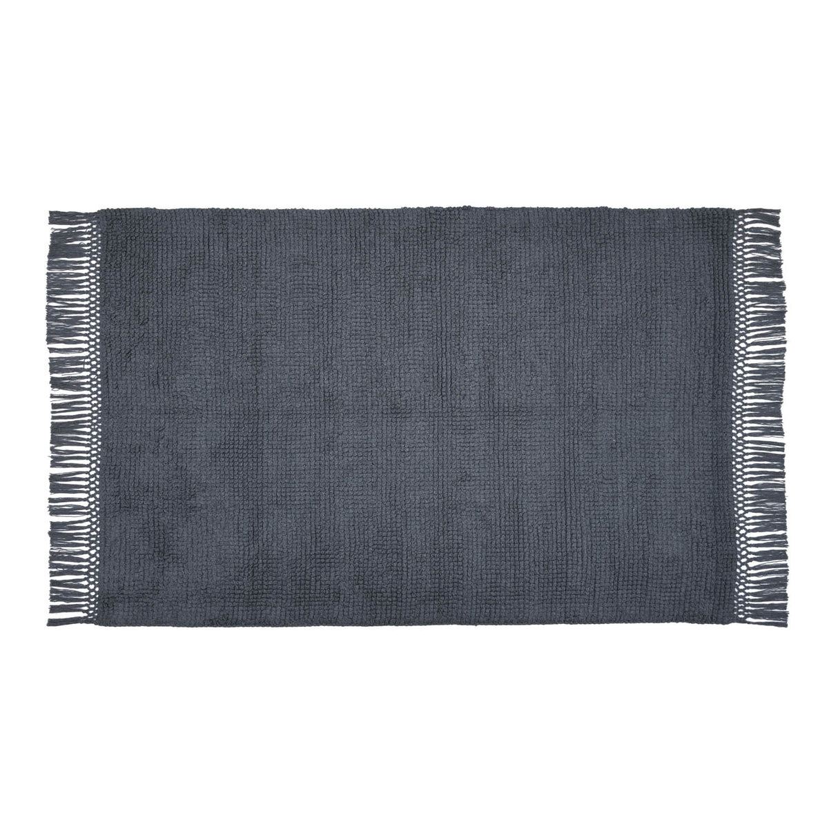 Popcorn Weave Cotton 120 x 180 cm Rug- Grey