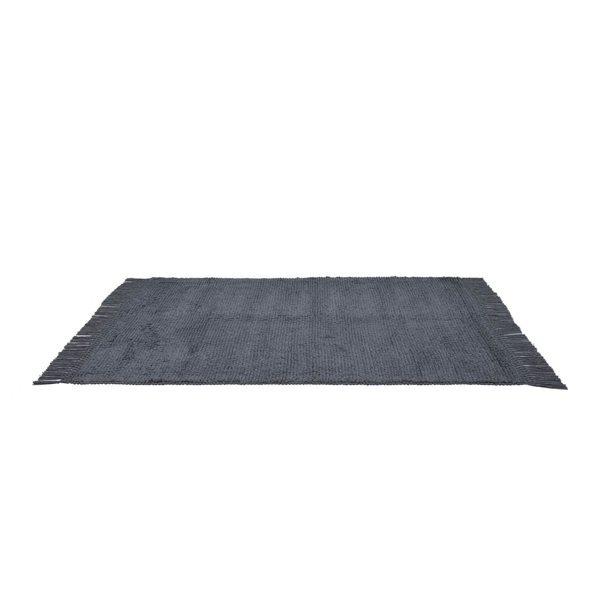 Popcorn Weave Cotton 120 x 180 cm Rug- Grey