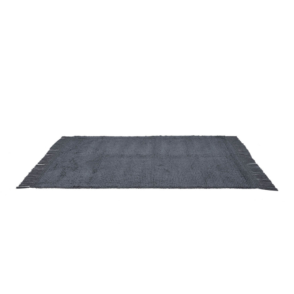 Popcorn Weave Cotton 120 x 180 cm Rug- Grey