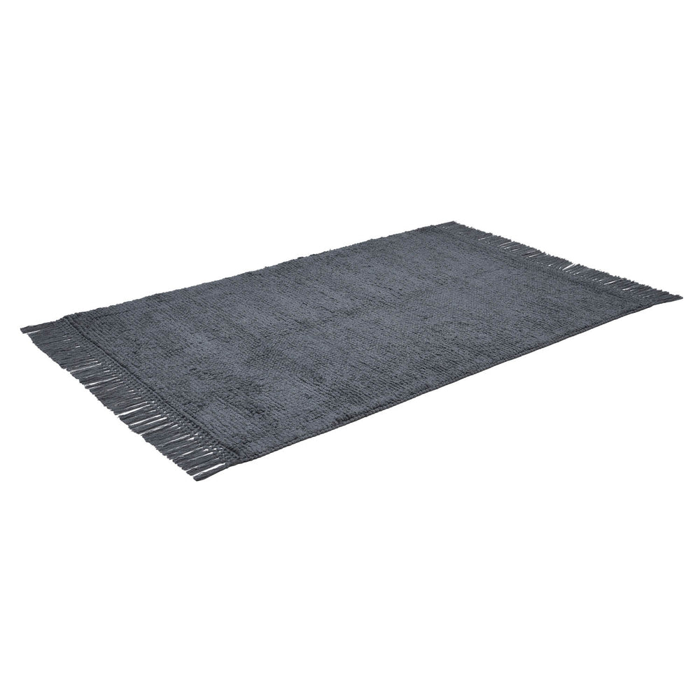 Popcorn Weave Cotton 120 x 180 cm Rug- Grey