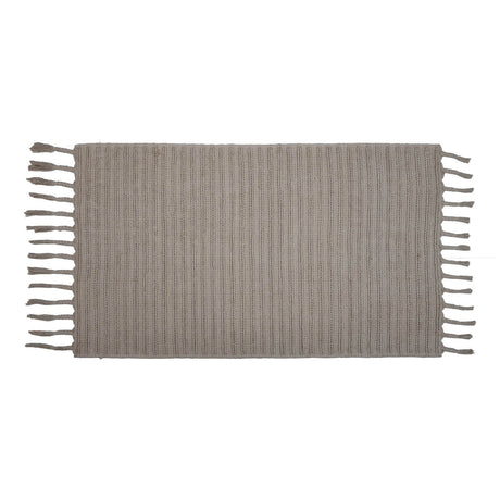 Braided Pattern Cotton 120 x 180 cm Rug- Cream