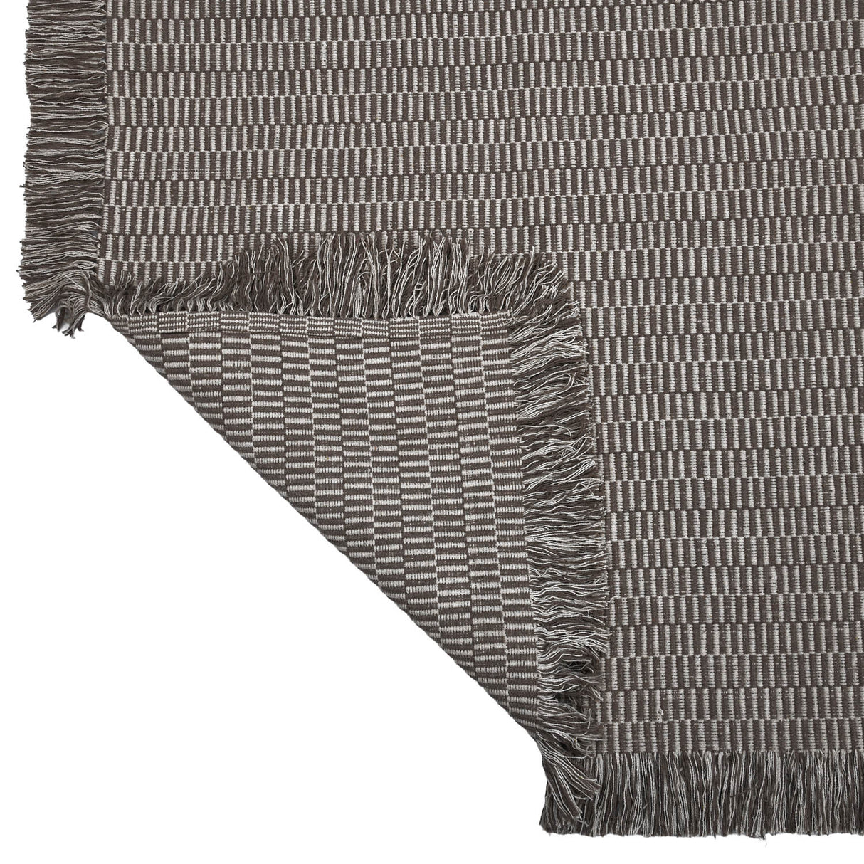 Mini Stripes Cotton 120 x 180 cm Rug- Brown
