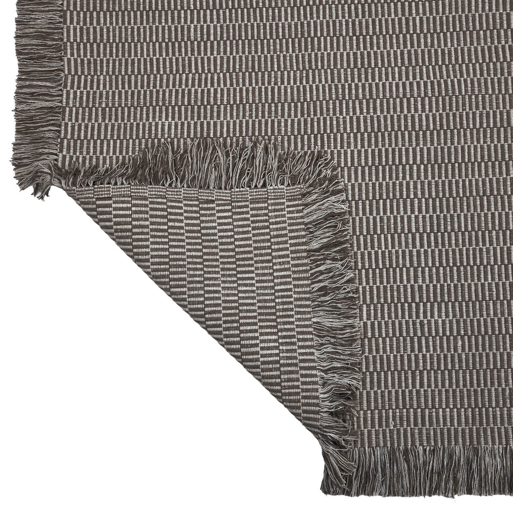 Mini Stripes Cotton 120 x 180 cm Rug- Brown