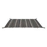 Zigzag Cotton 120 x 180 cm Rug- Black & White