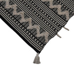 Zigzag Cotton 120 x 180 cm Rug- Black & White