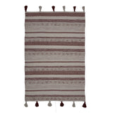 Stripes Cotton 120 x 180 cm Rug- Brown