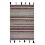 Stripes Cotton 120 x 180 cm Rug- Brown