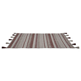 Stripes Cotton 120 x 180 cm Rug- Brown