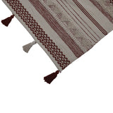 Stripes Cotton 120 x 180 cm Rug- Brown