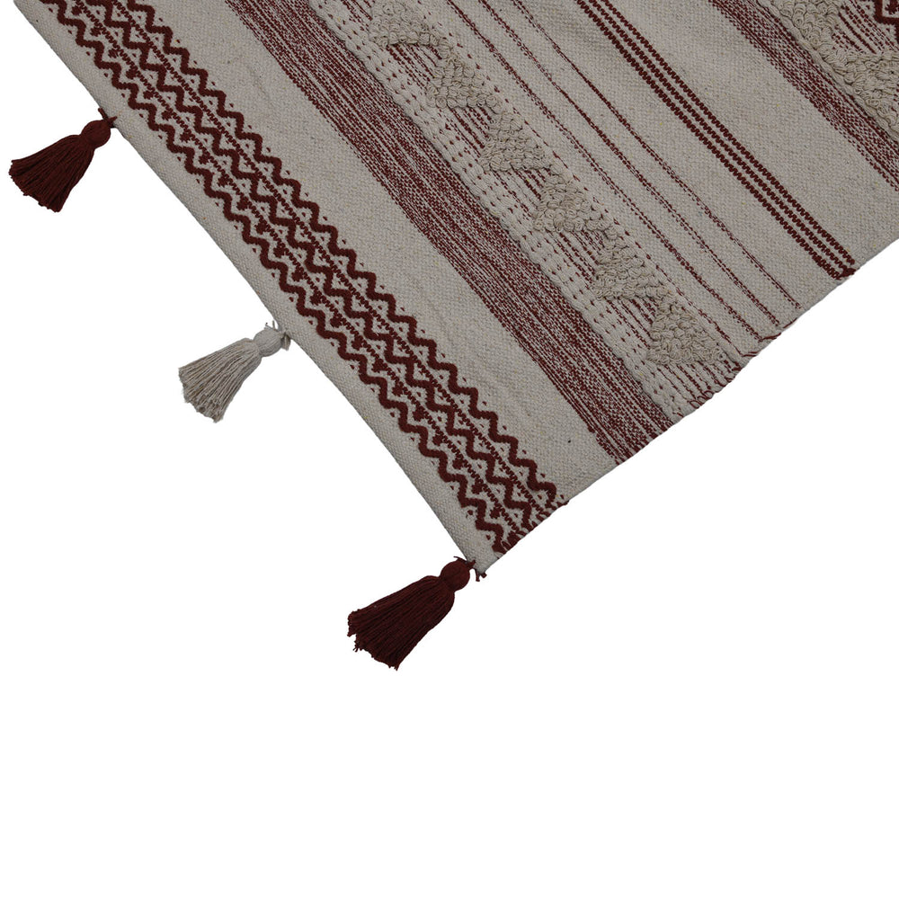 Stripes Cotton 120 x 180 cm Rug- Brown