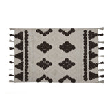 Rhombus Cotton 120 x 180 cm Rug- Beige & Brown