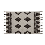 Rhombus Cotton 120 x 180 cm Rug- Beige & Brown