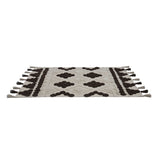 Rhombus Cotton 120 x 180 cm Rug- Beige & Brown