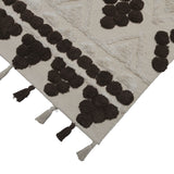 Rhombus Cotton 120 x 180 cm Rug- Beige & Brown
