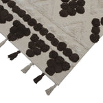Rhombus Cotton 120 x 180 cm Rug- Beige & Brown