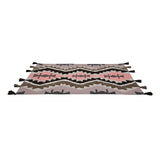 Zigzag Cotton 120 x 180 cm Rug- Brown & Peach