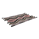 Zigzag Cotton 120 x 180 cm Rug- Brown & Peach