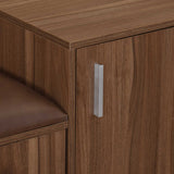 Magnus 3 Door Shoe Cabinet- Lyon Walnut