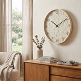 Brick Design Wall Clock- Off White