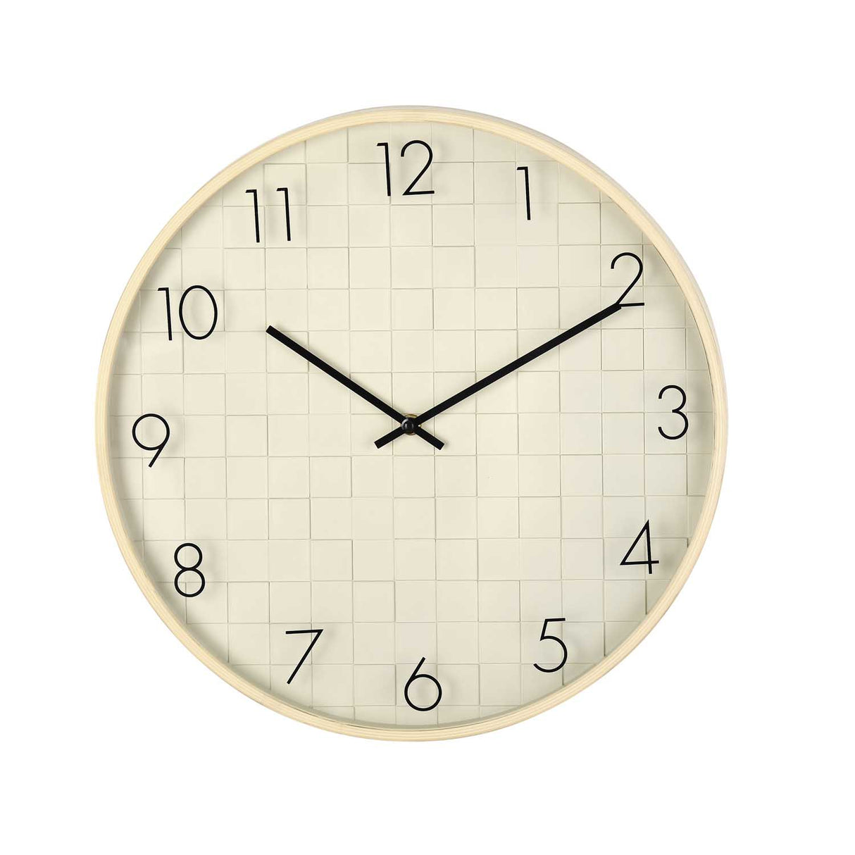 Brick Design Wall Clock- Off White