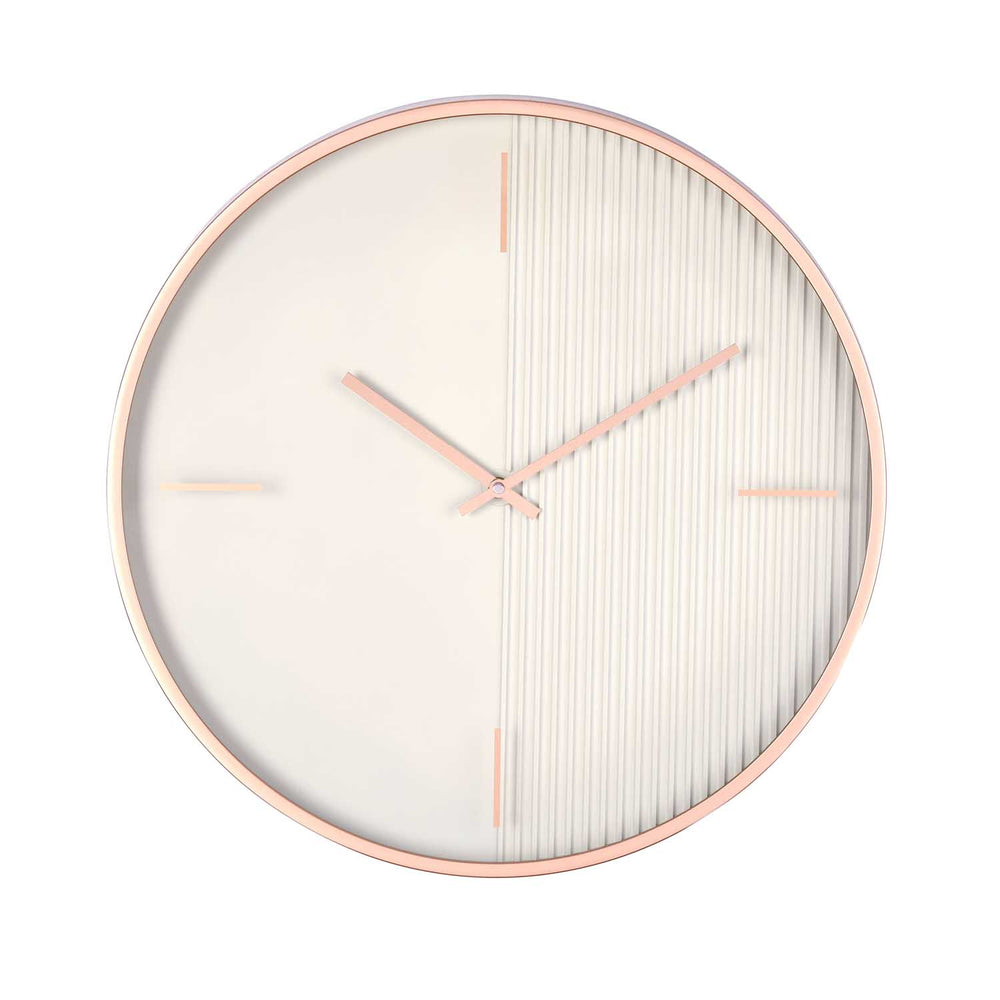 Half Fluted Wall Clock- Green