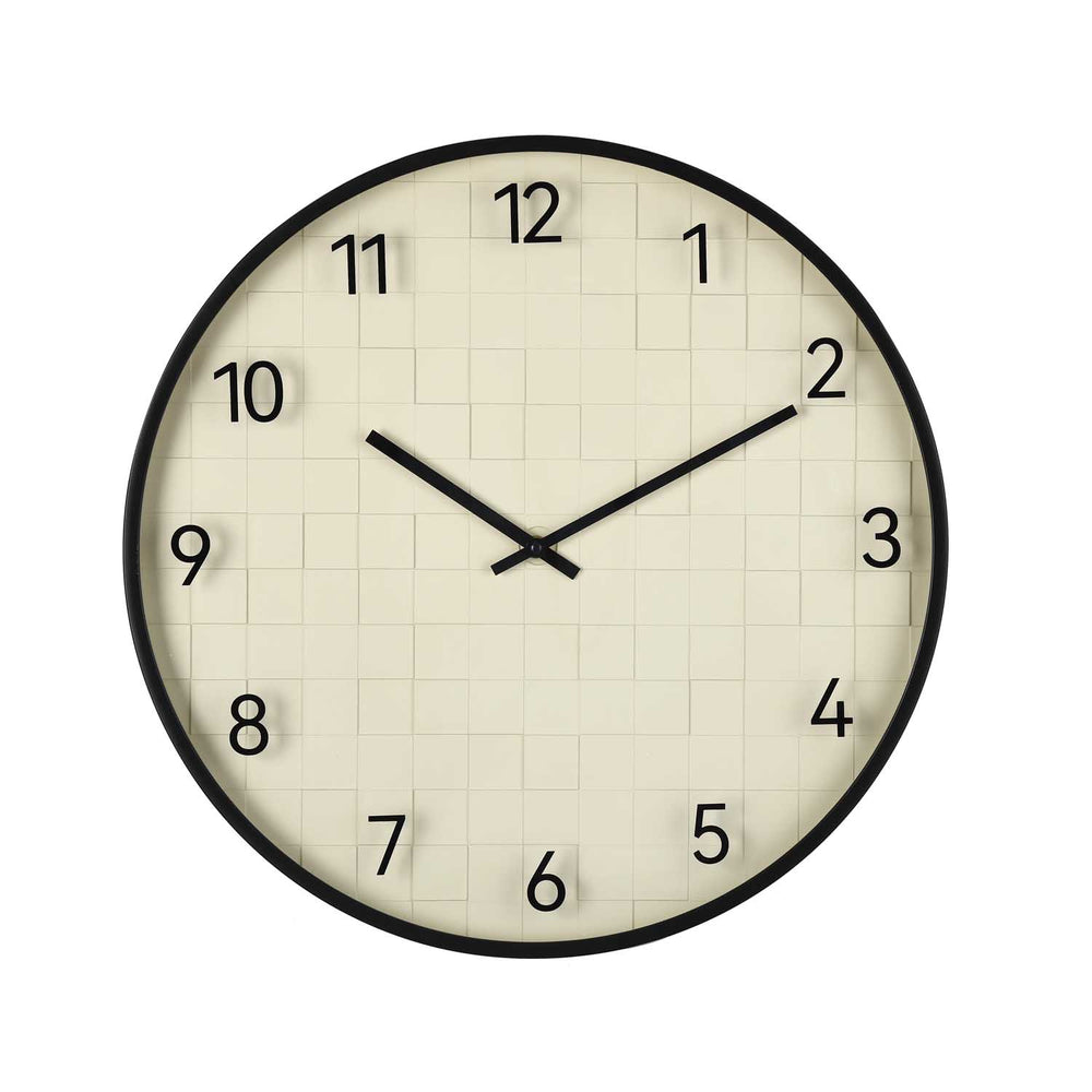 Basket Design Wall Clock- Off White